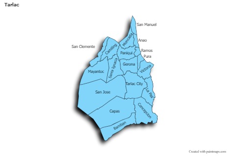 Sample Maps for Tarlac (blue,shadowy)