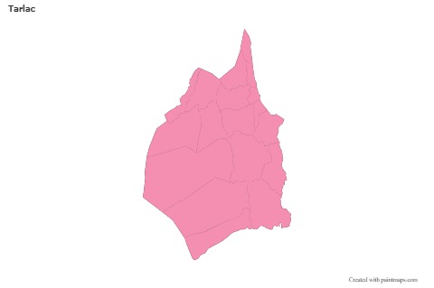 Sample Maps for Tarlac (pink,outline)