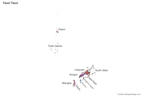 Sample Maps for Tawi-Tawi (colored)