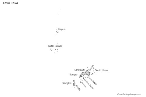 Sample Maps for Tawi-Tawi (black-white)