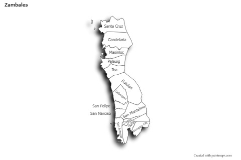 Sample Maps for Zambales (black-white,shadowy)