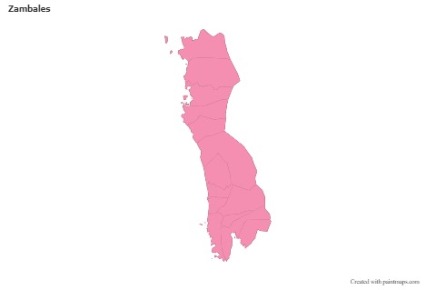 Sample Maps for Zambales (pink,outline)