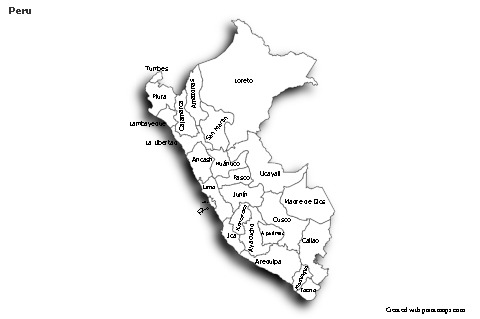 Sample Maps for Peru (black-white,shadowy)