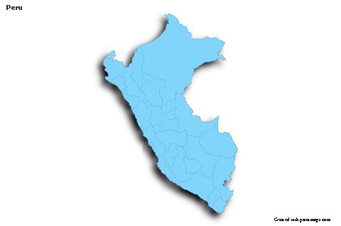 Sample Maps for Peru (blue,outline,shadowy)