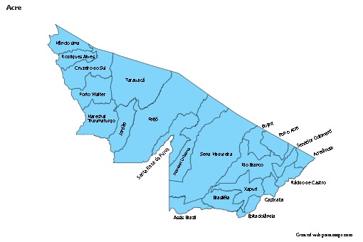 Exemplos de mapas para Acre (azul)