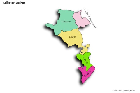 Contoh Peta untuk Kalbajar-Lachin (berwarna,bayangan)