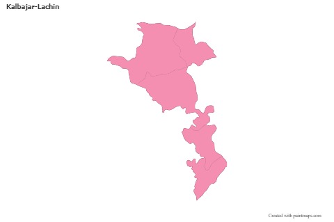 Contoh Peta untuk Kalbajar-Lachin (merah jambu,garis besar)
