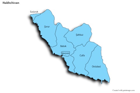 Sample Maps for Nakhchivan (blue,shadowy)