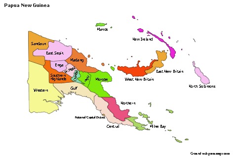 Sample Maps for Papua New Guinea (colored)