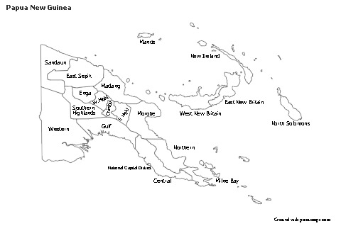 Sample Maps for Papua New Guinea (black-white)