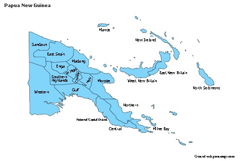 Sample Maps for Papua New Guinea (blue)