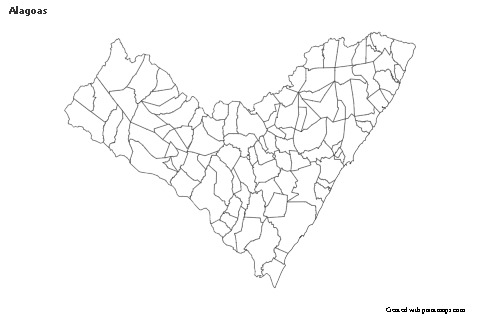 Mapas de muestra para Alagoas (blanco-negro)