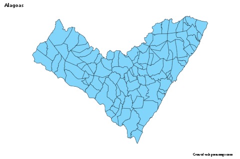 Mapas de muestra para Alagoas (azul)