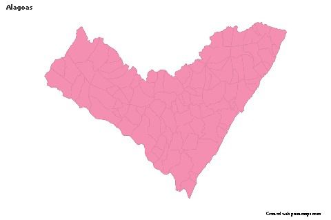 Mapas de muestra para Alagoas (rosa,contorno)
