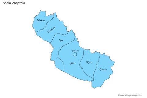Contoh Peta untuk Shaki-Zaqatala (biru)