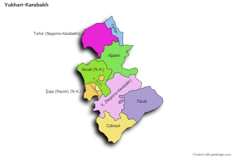 Sample Maps for Yukhari-Karabakh (colored,shadowy)