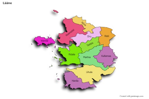 Sample Maps for Lääne (colored,shadowy)