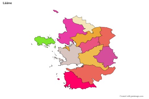 Sample Maps for Lääne (colored)