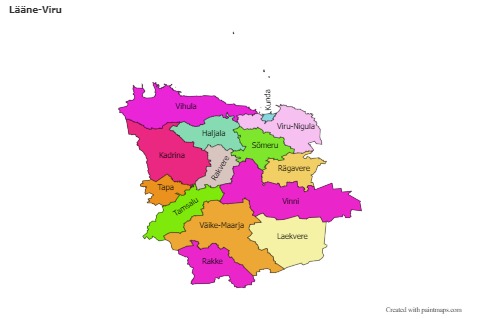 Sample Maps for Lääne-Viru (colored)