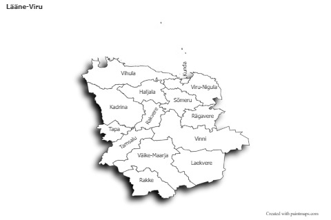 Sample Maps for Lääne-Viru (black-white,shadowy)
