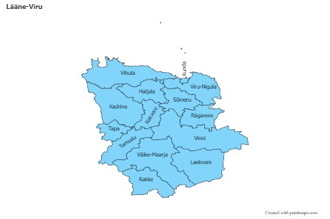 Sample Maps for Lääne-Viru (blue)