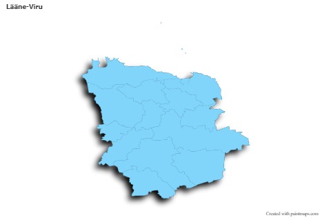 Sample Maps for Lääne-Viru (blue,outline,shadowy)