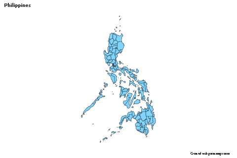 Contoh Peta untuk Filipina (biru)