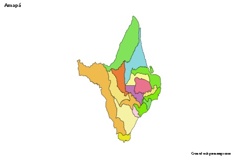 Contoh Peta untuk Amapá (berwarna)