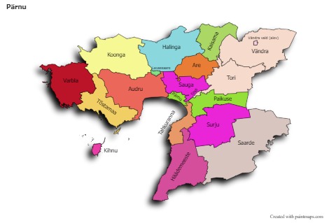 Sample Maps for Pärnu (colored,shadowy)