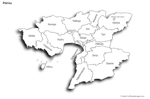 Sample Maps for Pärnu (black-white,shadowy)