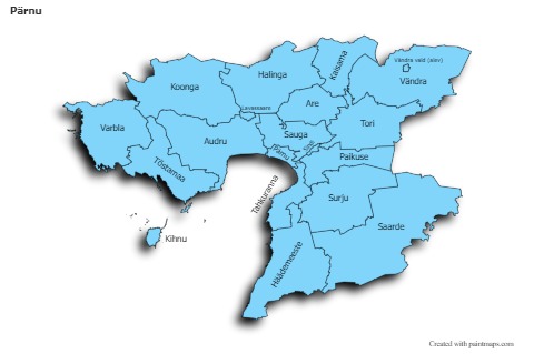 Sample Maps for Pärnu (blue,shadowy)