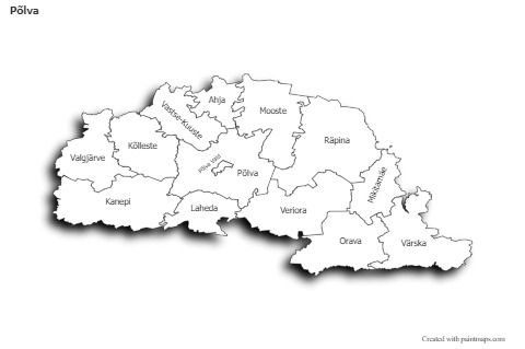 Sample Maps for Põlva (black-white,shadowy)