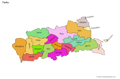 Contoh Peta untuk Tartu (berwarna)