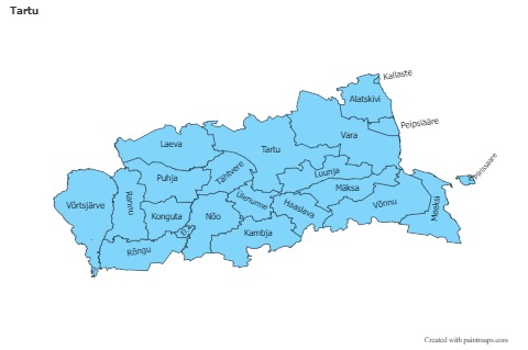 Contoh Peta untuk Tartu (biru)