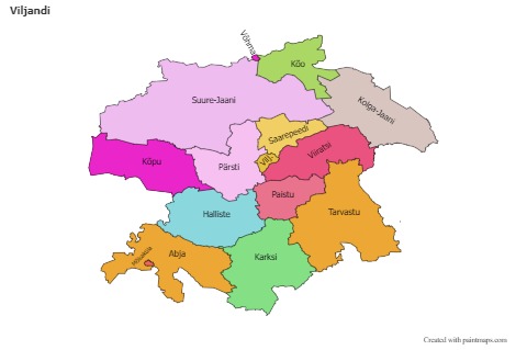 Sample Maps for Viljandi (colored)