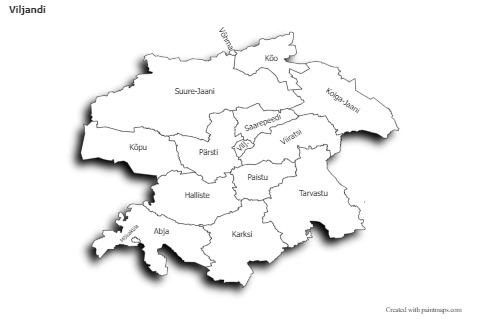 Sample Maps for Viljandi (black-white,shadowy)