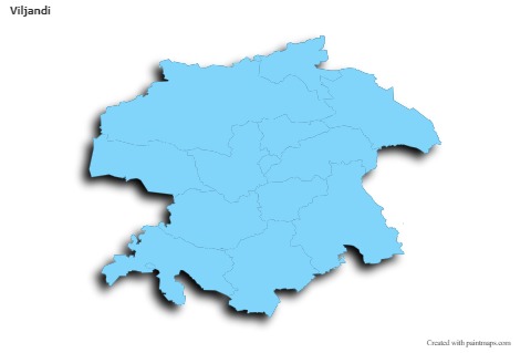 Sample Maps for Viljandi (blue,outline,shadowy)