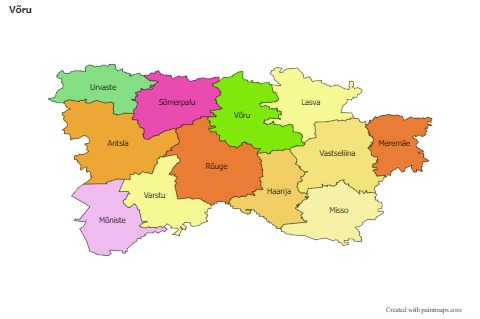 Sample Maps for Võru (colored)