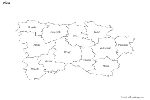Sample Maps for Võru (black-white)