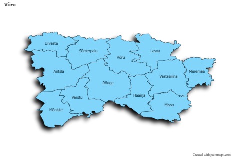 Sample Maps for Võru (blue,shadowy)