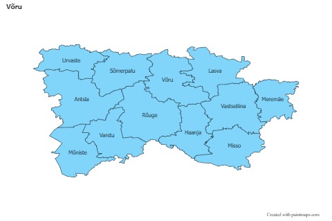 Sample Maps for Võru (blue)