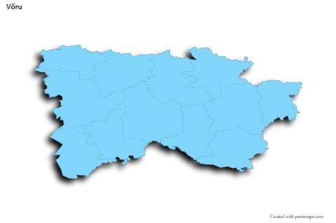 Sample Maps for Võru (blue,outline,shadowy)