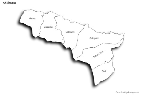 Sample Maps for Abkhazia (black-white,shadowy)