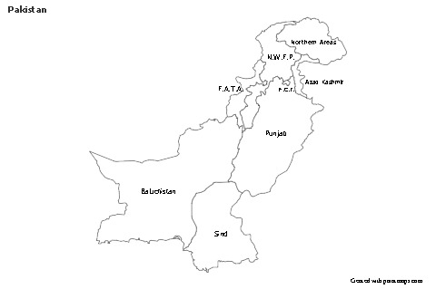 Sample Maps for Pakistan (black-white)