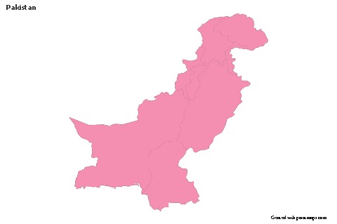 Sample Maps for Pakistan (pink,outline)