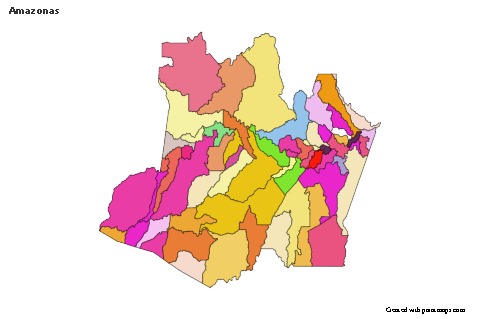Mapas de muestra para Amazonas (coloreado)