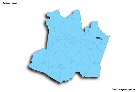 Mapas de muestra para Amazonas (azul,contorno,sombrío)