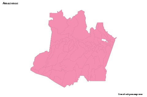 Mapas de muestra para Amazonas (rosa,contorno)