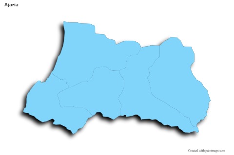 Contoh Peta untuk Ajaria (biru,garis luar,bayangan)