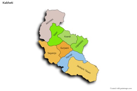Sample Maps for Kakheti (colored,shadowy)